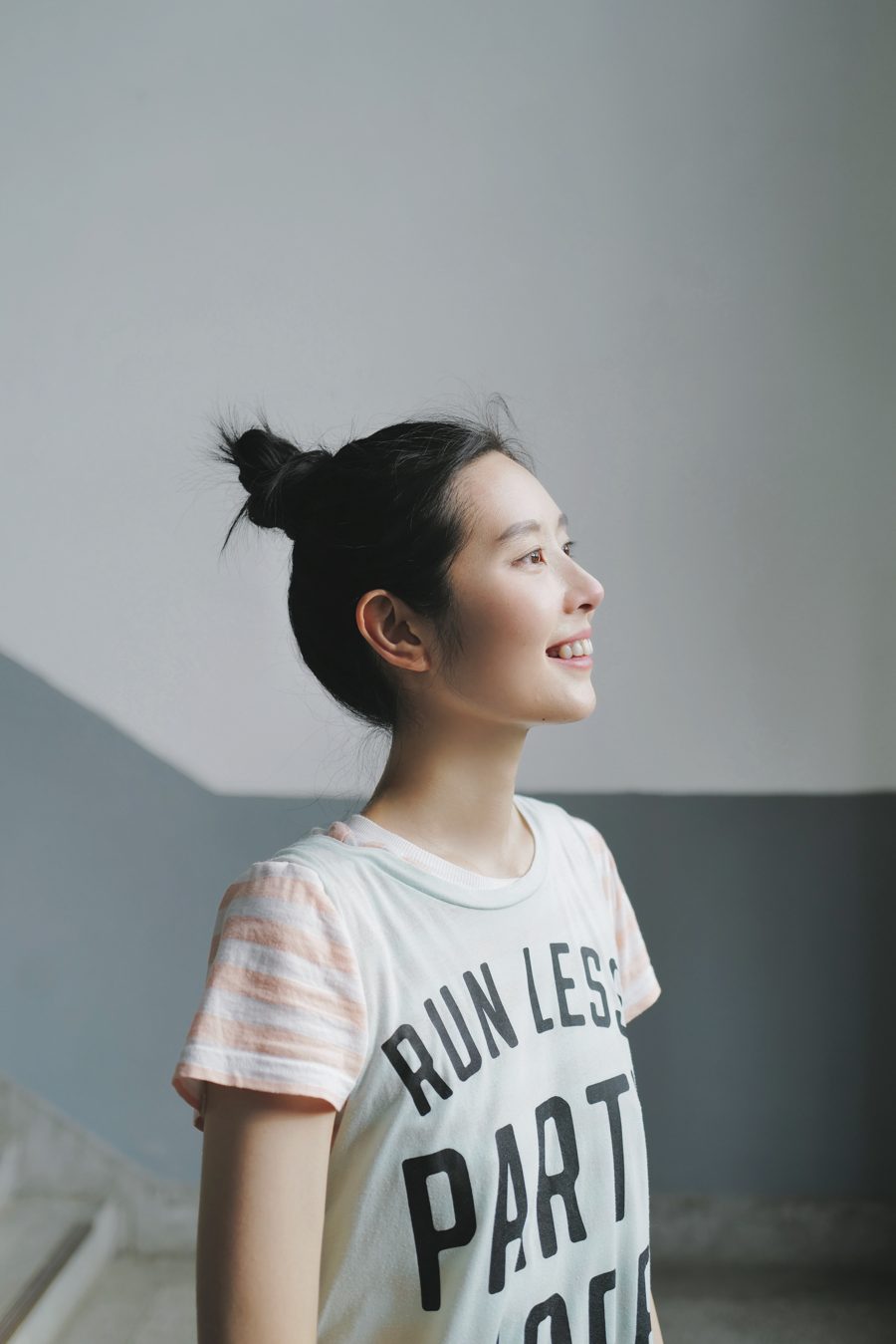 Portrait in profile, window light
